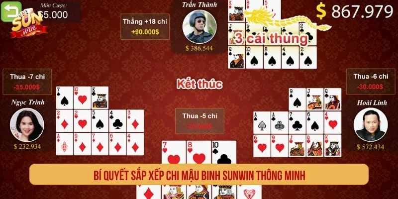 Kinh nghiệm xếp chi Mậu Binh Sunwin theo hướng hạn chế lỗi binh lủng