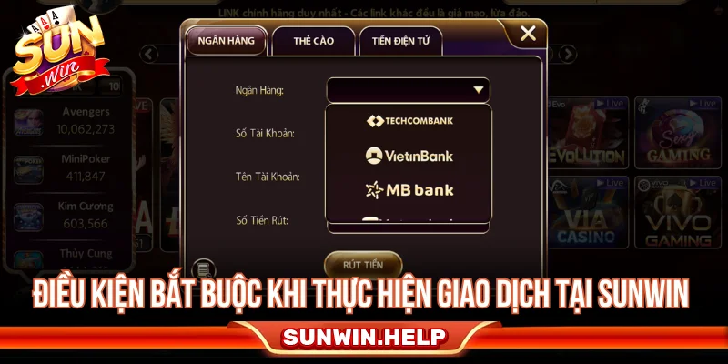 Rút Tiền Sunwin - Điều Kiện, Cách Rút Và Lỗi Cần Tránh Điều kiện cần kiểm tra trước khi rút tiền Sunwin
