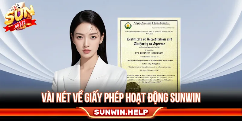 Giấy phép hoạt động giúp người dùng đánh giá mức độ minh bạch của Sunwin