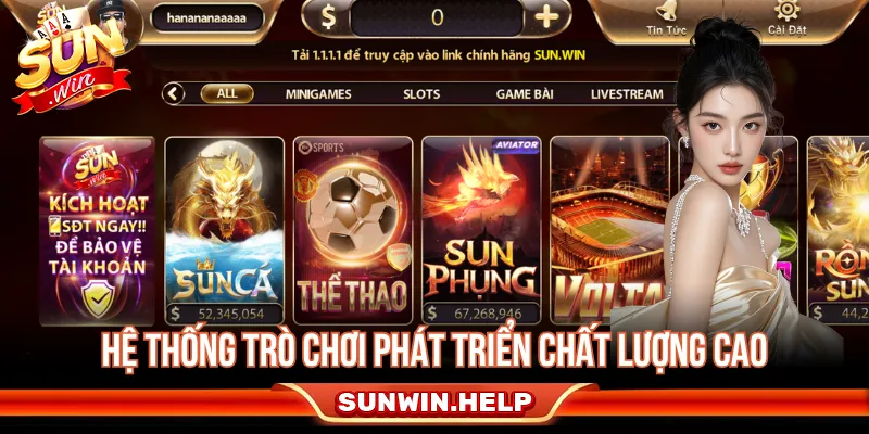 Hệ thống giải trí Sunwin tích hợp đa dạng tựa game
