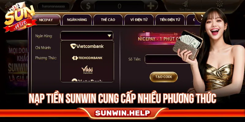 Hướng dẫn nạp tiền để trải nghiệm trò chơi